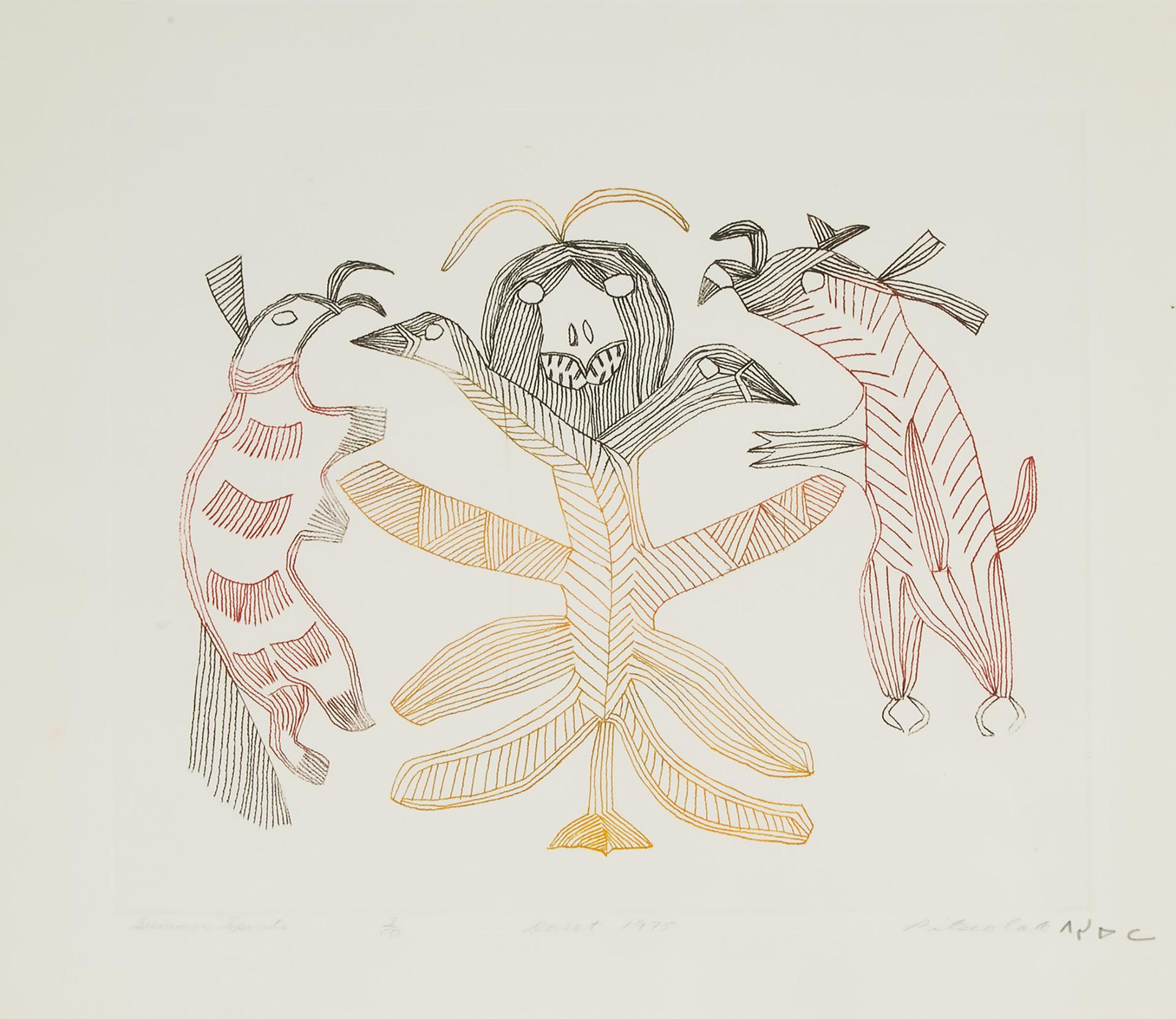 Pitseolak Ashoona (1904-1983) - Summer Spirits