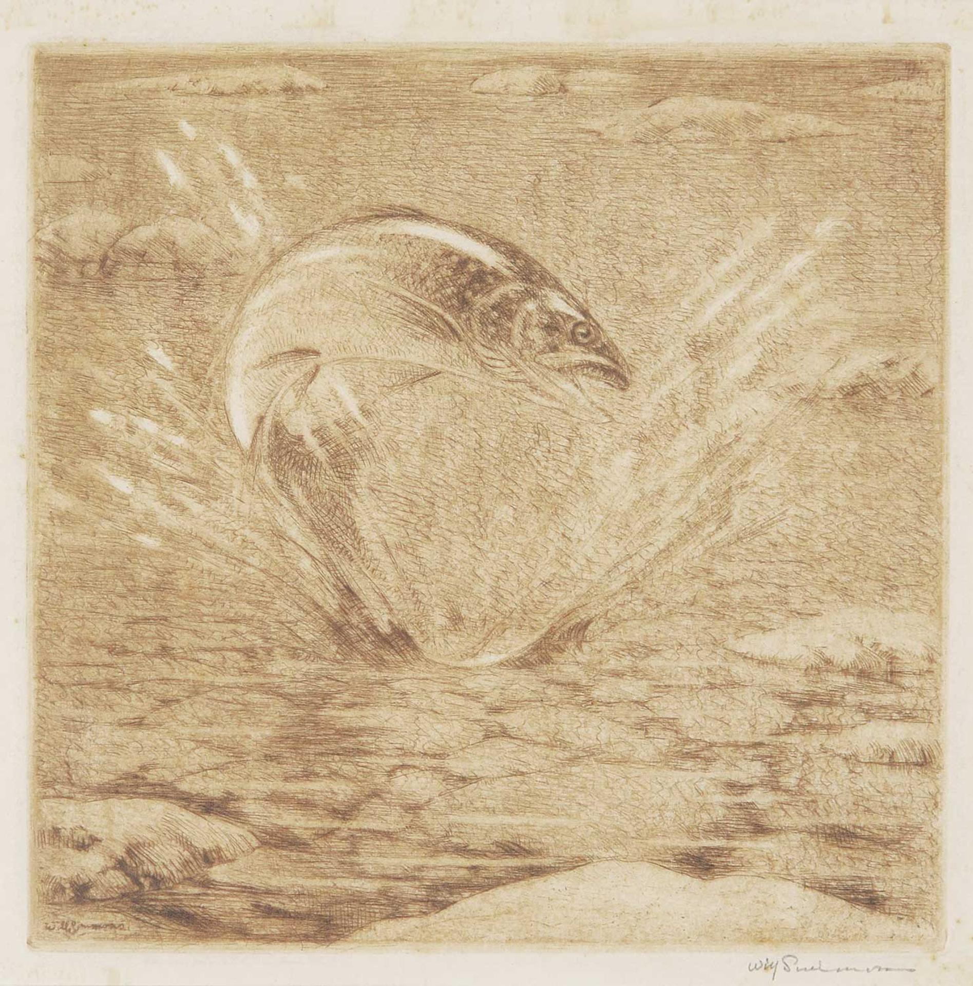 William Henry Simmons (1811-1882) - Untitled - Jumping Fish