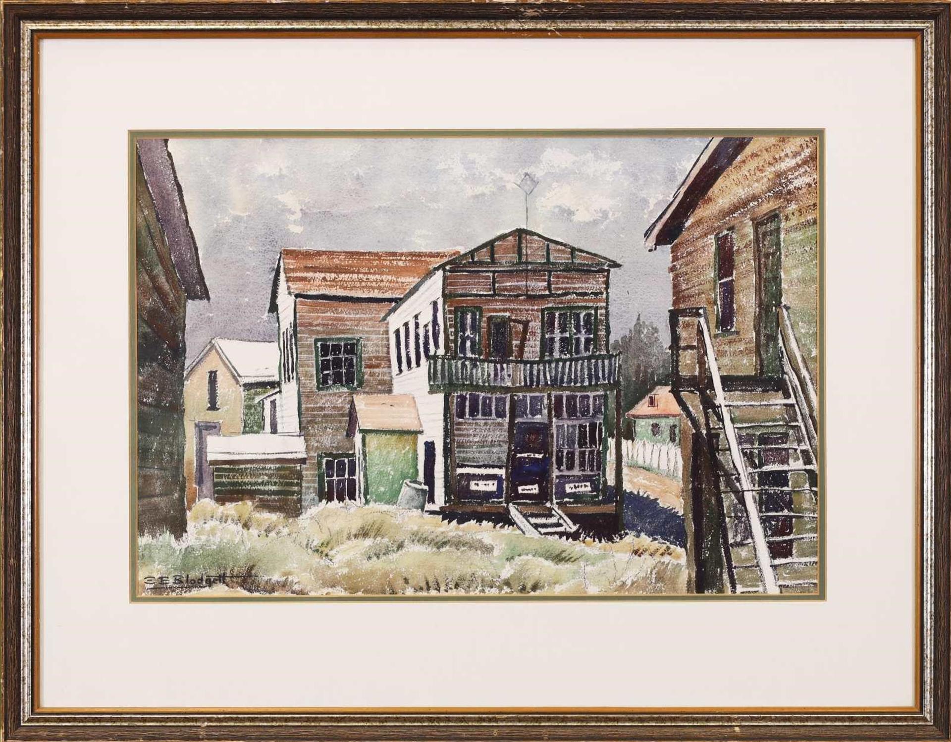 Stanford Earl Blodgett (1909-2006) - Abandoned Houses, Nordegg; 1965