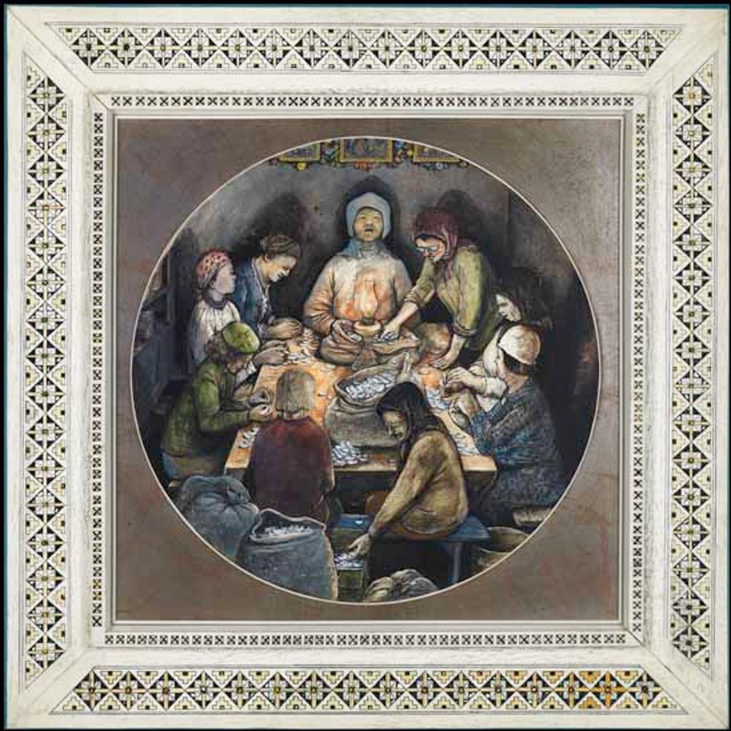 William Kurelek (1927-1977) - Feathering Bee