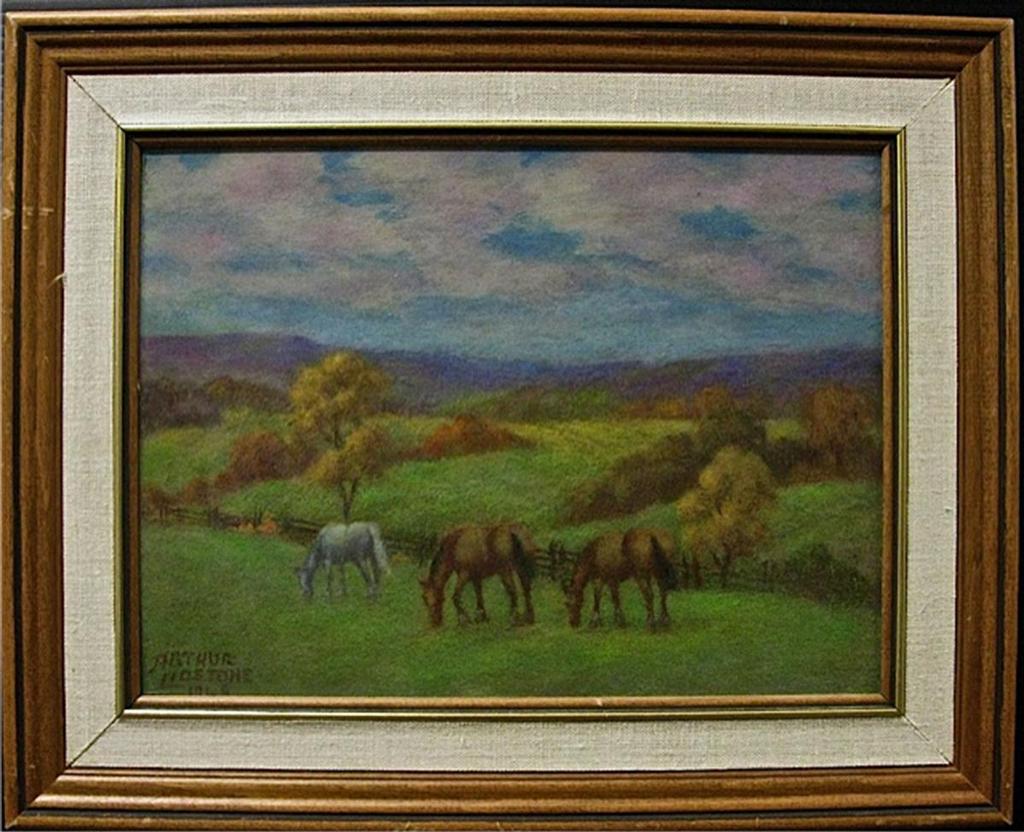 Arthur Lidstone (1903-1971) - Pasture Hills Above Brimstone - Forks Of The Credit, Ontario; Winter Morn