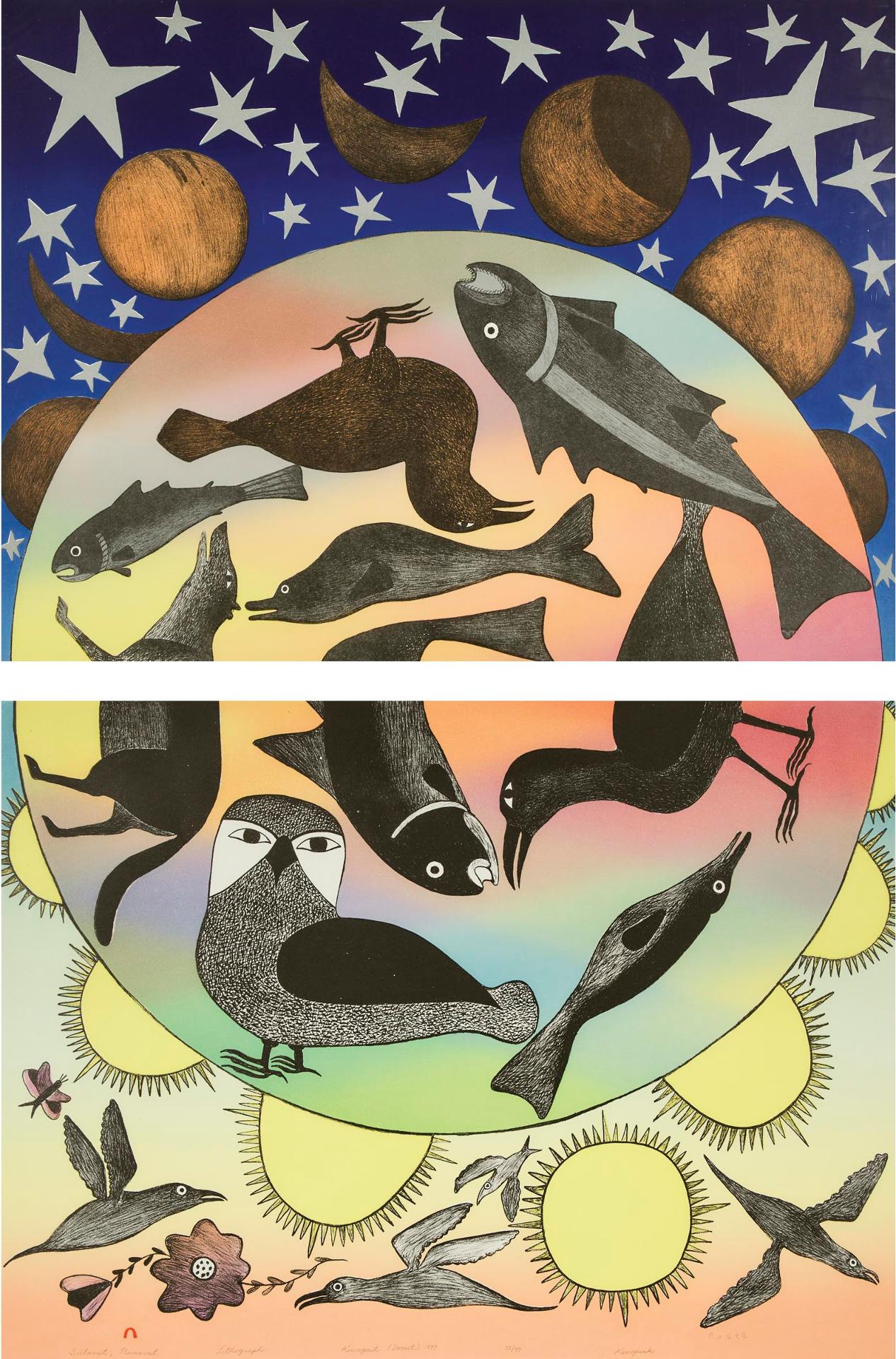 Kenojuak Ashevak (1927-2013) - Siilavut, Nunavut, 1999