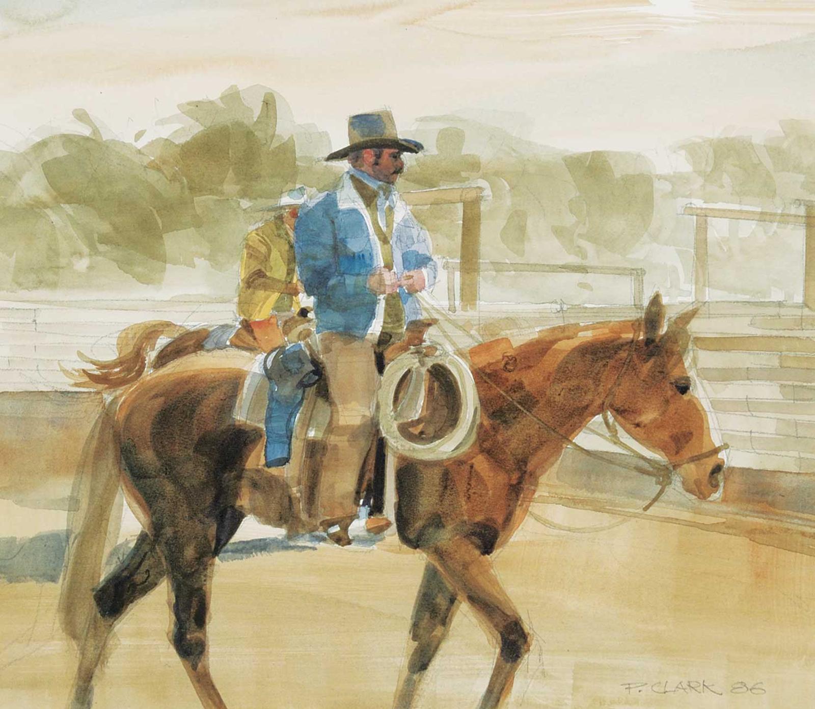 Phil Clark (1925) - Untitled - Cowboy