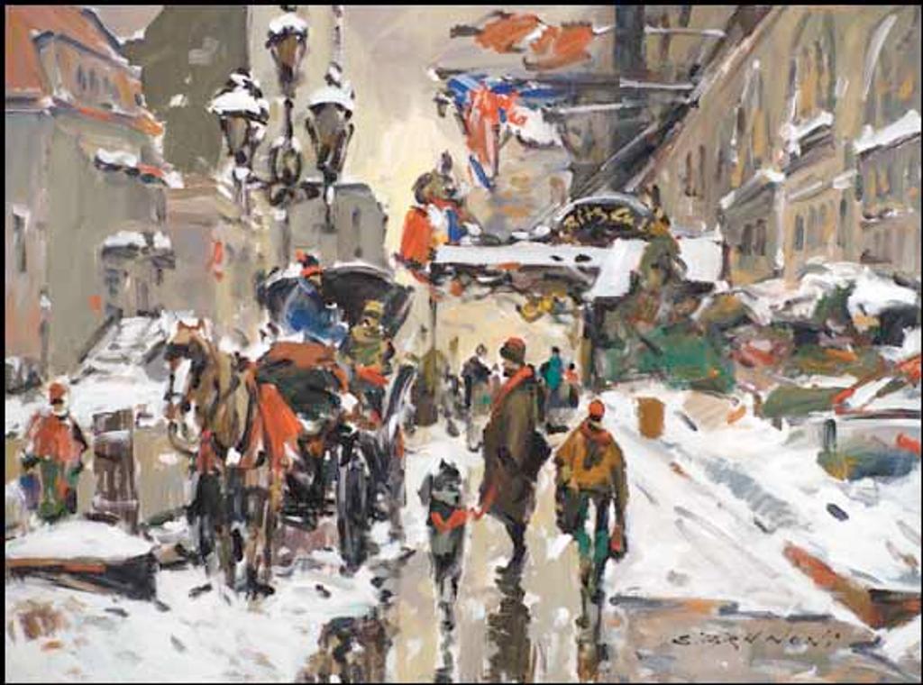 Serge Brunoni (1938-2020) - Montreal, Devant le Ritz, Sherbrooke Street