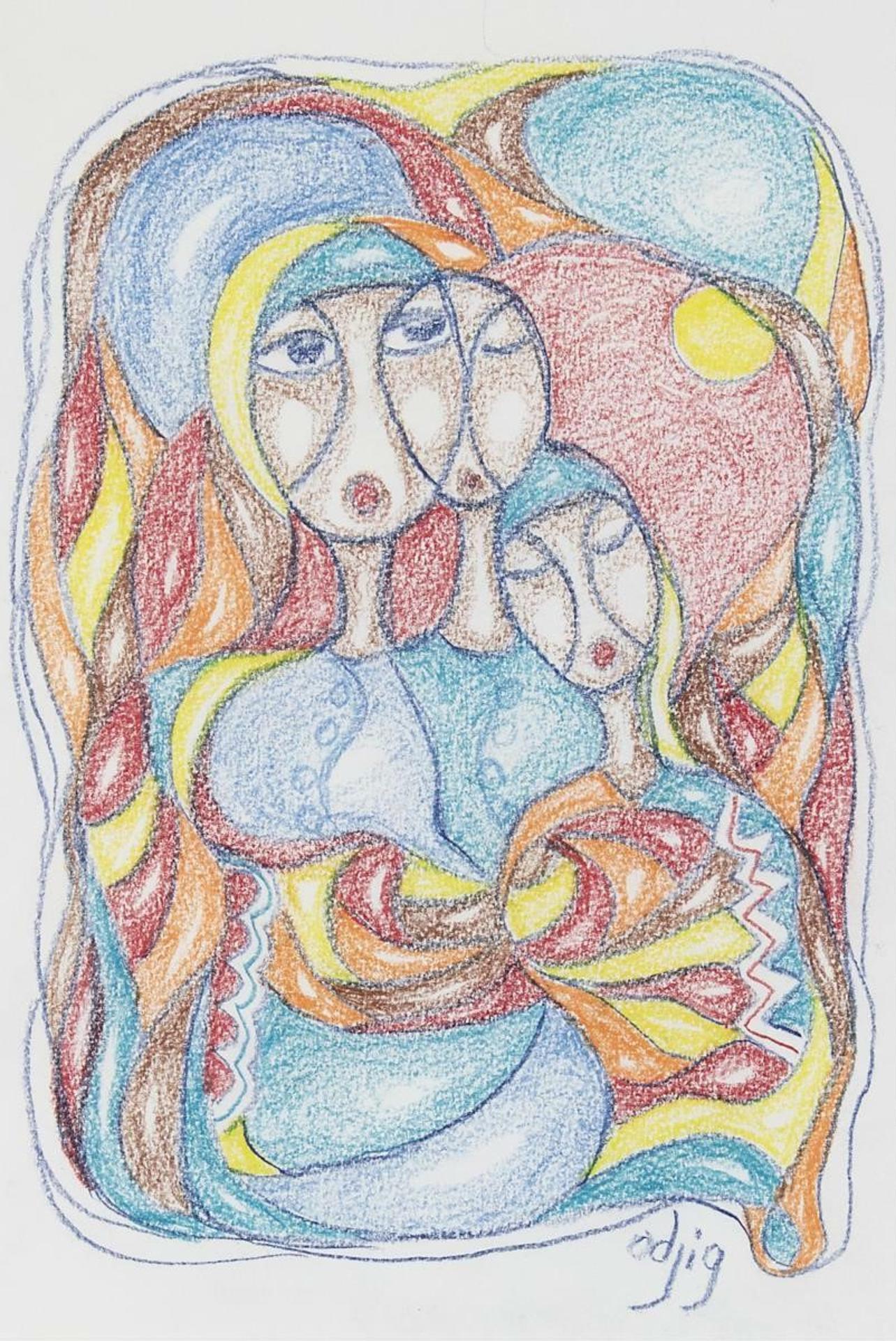 Daphne Odjig (1919-2016) - Under The Light Of The Moon; 2016