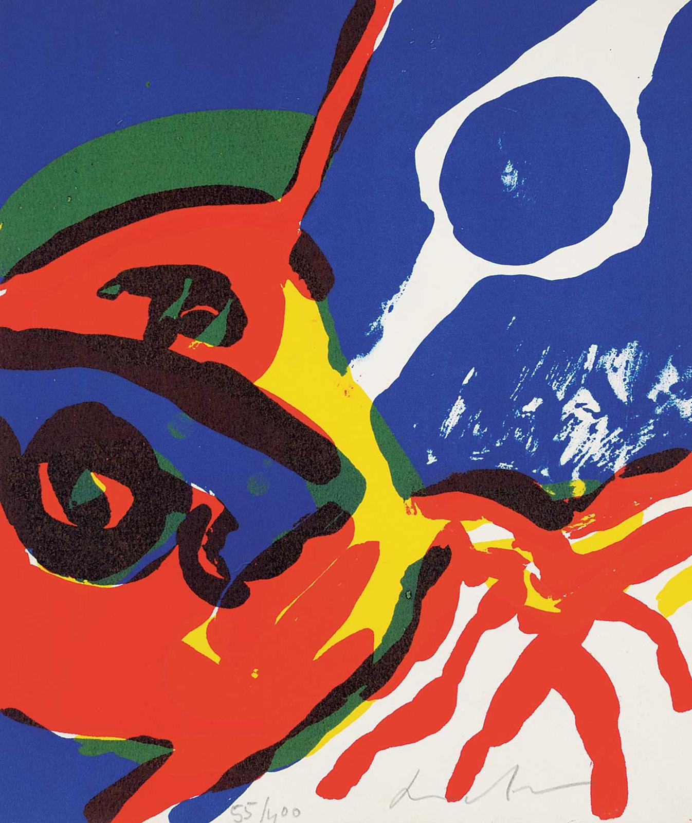 Bengt LIndstrom (1925-2008) - Untitled - Abstract Face  #55/400