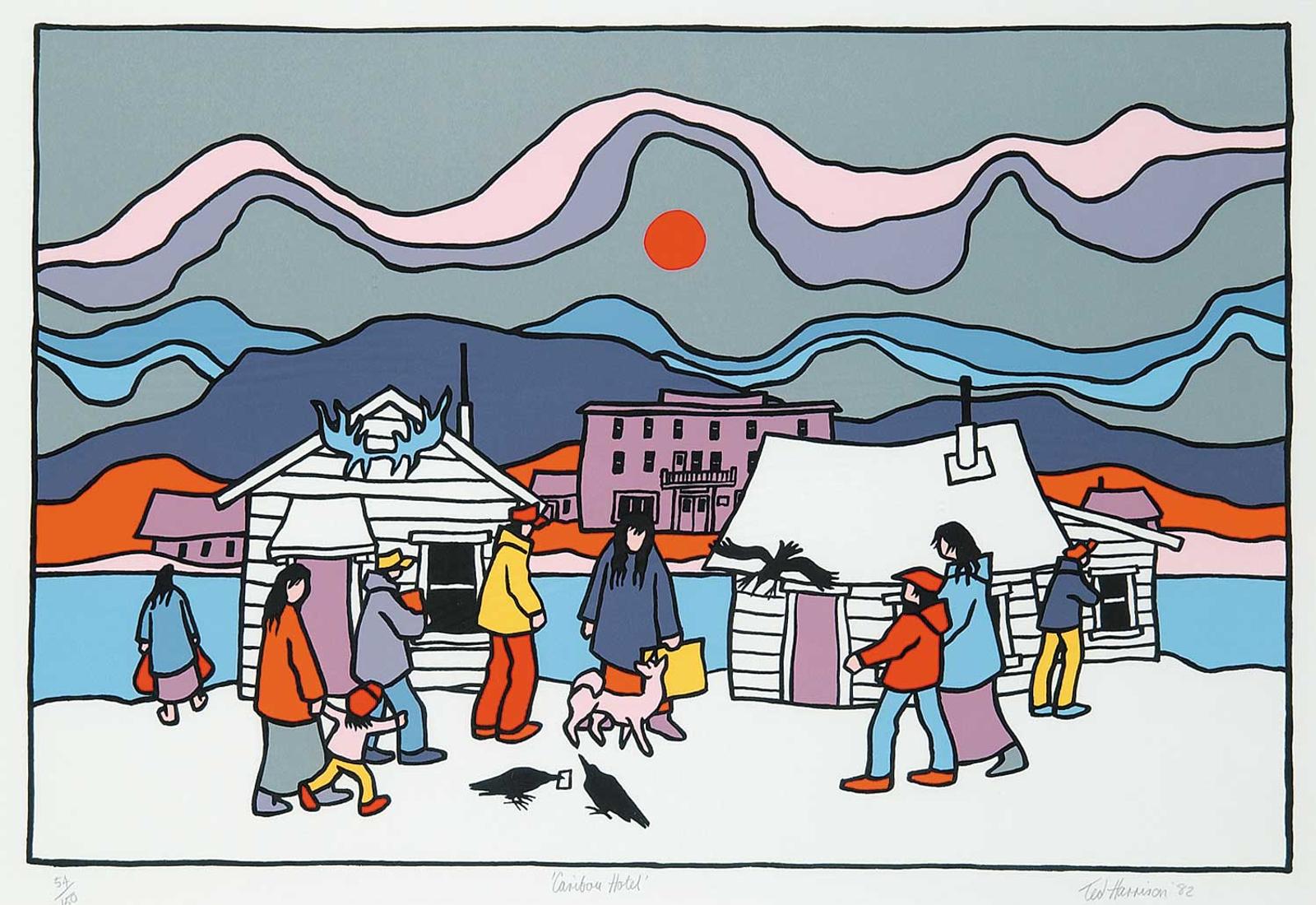 Ted Harrison (1926-2015) - Caribou Hotel #54/150