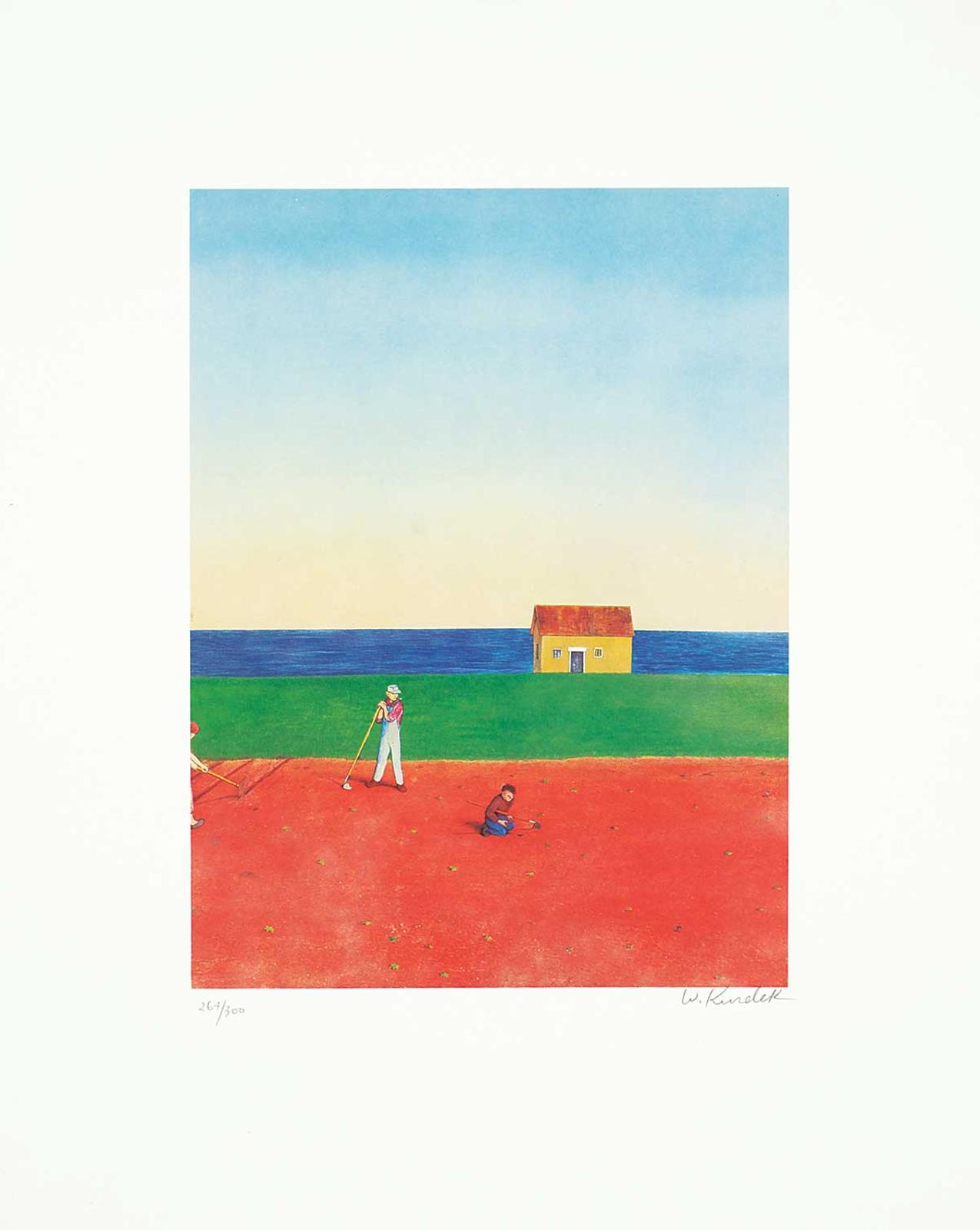 William Kurelek (1927-1977) - Untitled - Planting Potatoes  #264/300