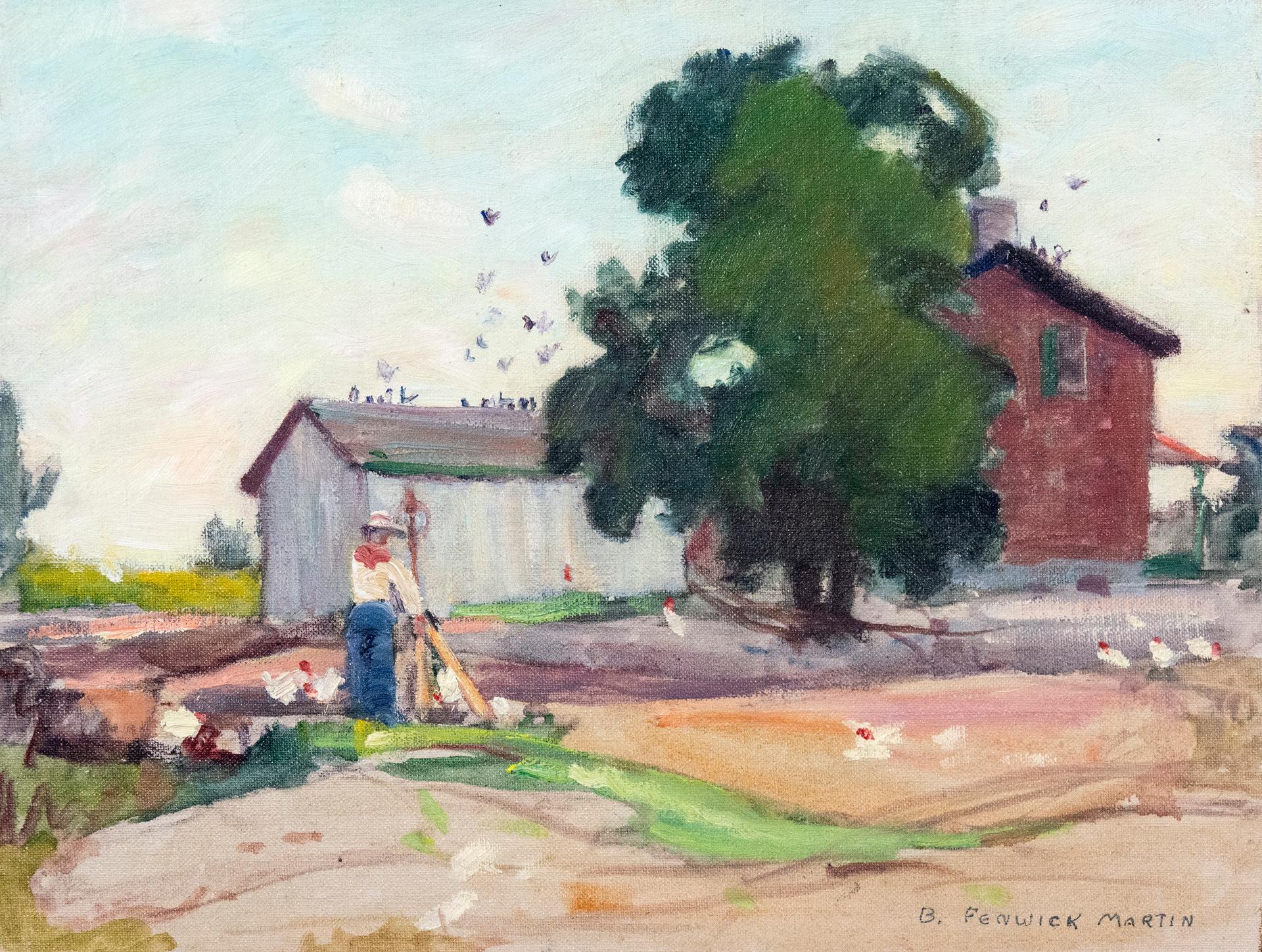 Bernice Fenwick Martin (1902-1999) - Barnyard Flutter