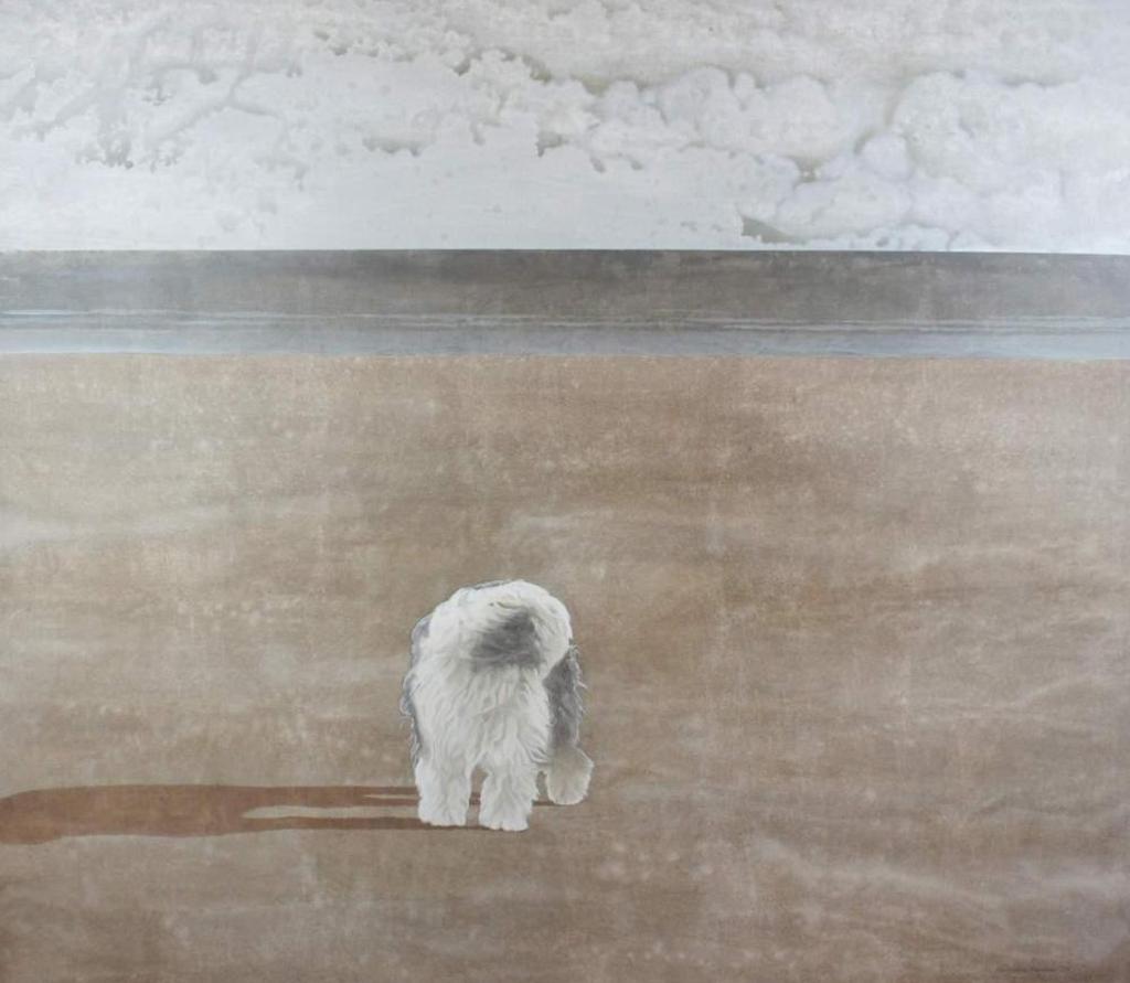 Alexandra (Sandy) Haeseker (1945) - Sheep dog on a beach