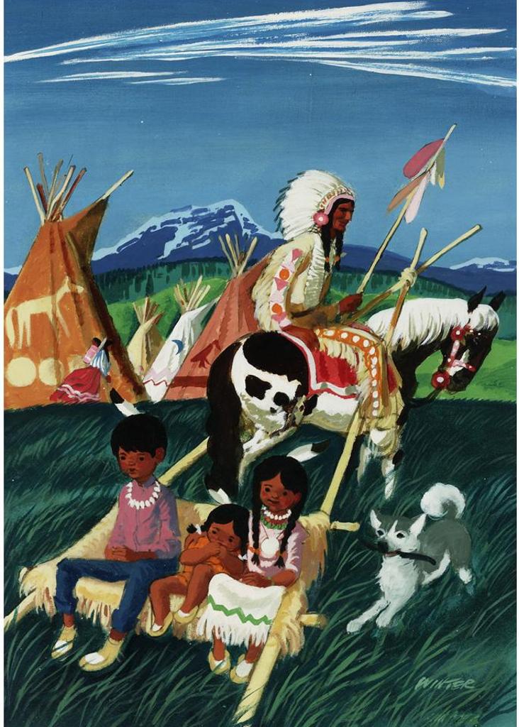 William Arthur Winter (1909-1996) - Indian Children