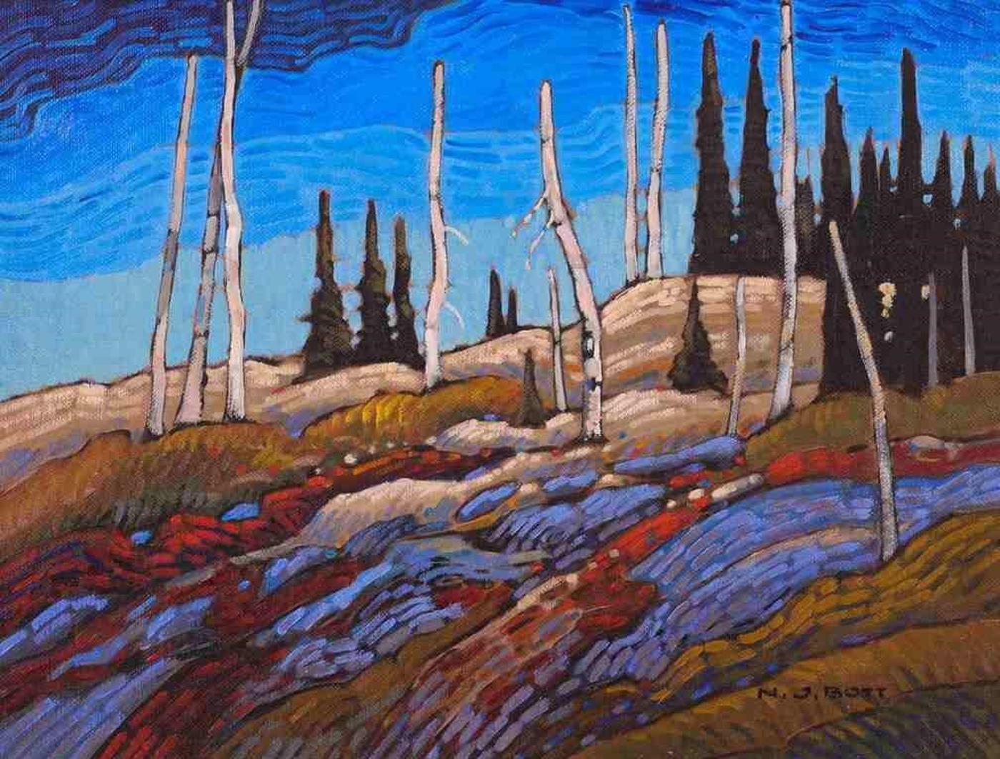 Nicholas Johannes Bott (1941-2021) - White Stalks; 1986