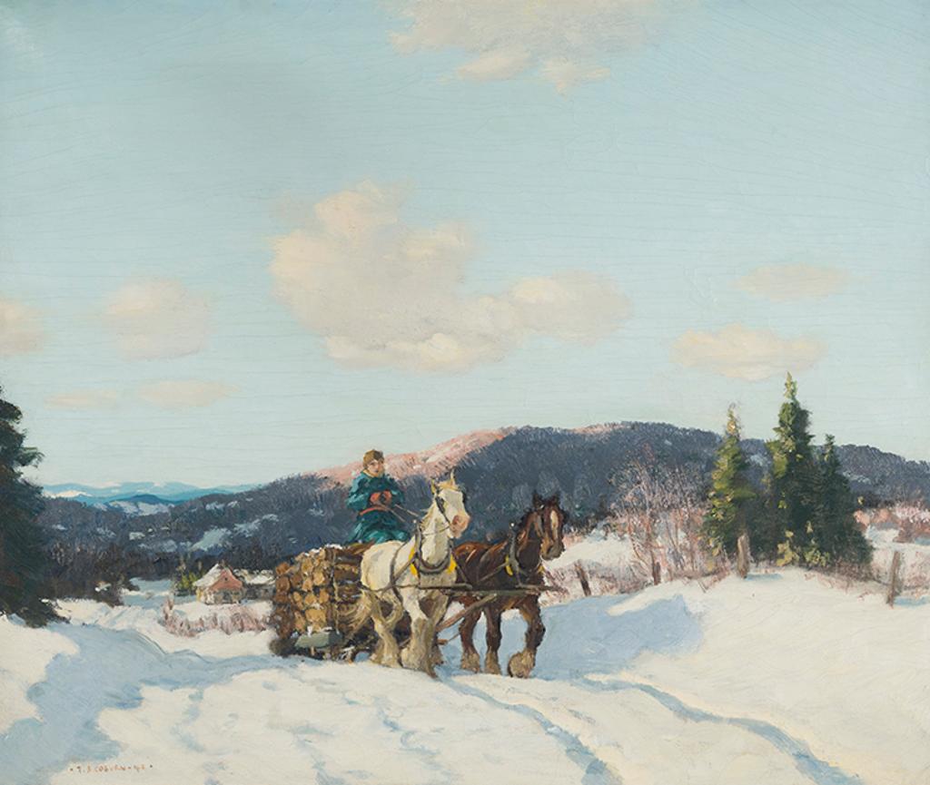 Frederick Simpson Coburn (1871-1960) - Hauling Logs in Winter