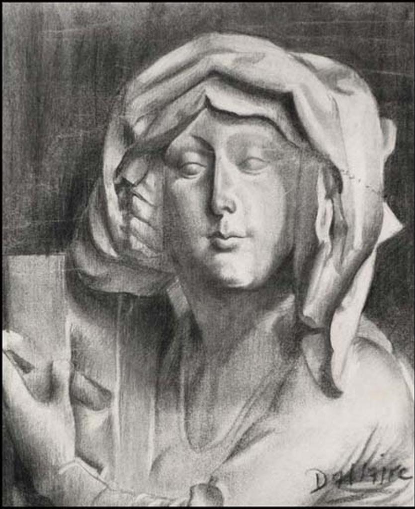 Jean-Philippe Dallaire (1916-1965) - Dame à la coiffe
