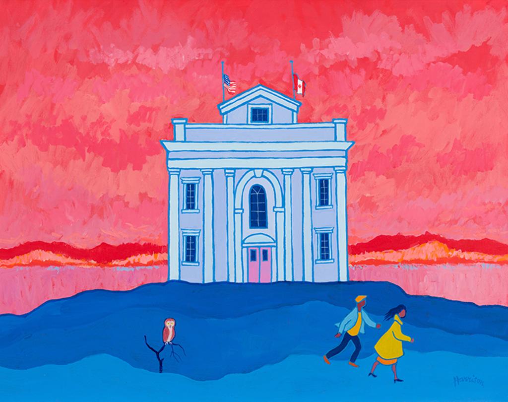 Ted Harrison (1926-2015) - The Day of the Owl (September 11th, 2001)