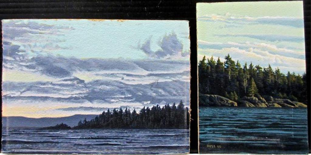 E. Robert Ross (1950) - China Beach, B.C. #3; Untitled (Rocky Shoreline)