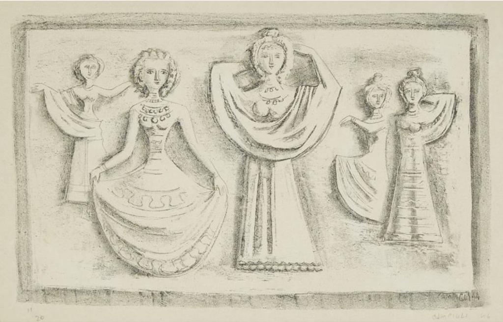 Massimo Campigli (1895-1971) - La Figlia Di Saffo, 1944; Eleganza E Mollezza, 1944; Danze Notturne, 1946 [meloni-Tavola, 73; 70 And 72 Respectively]