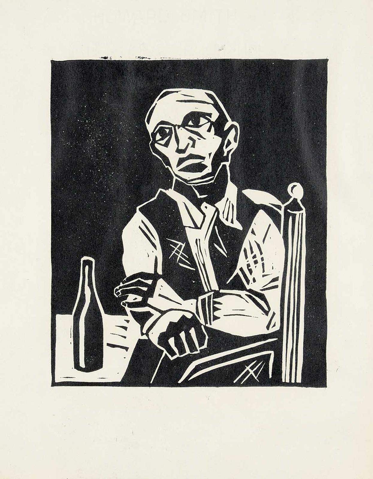 Maxwell Bennett Bates (1906-1980) - Portrait of a Man at a Table