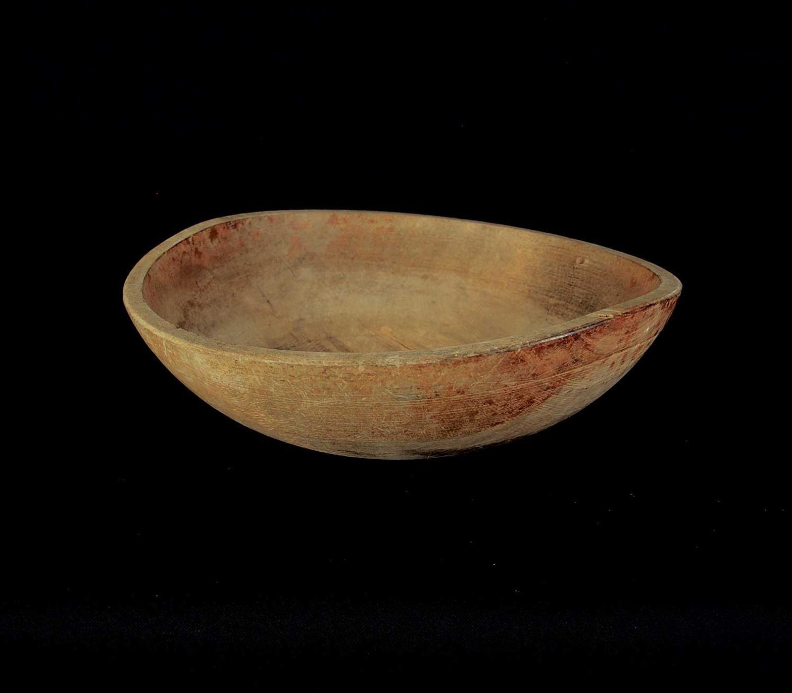 First Nations Basket School - Large Carved Wooden Bowl