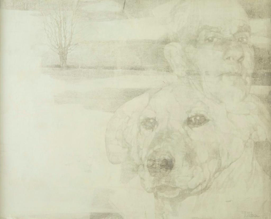 Sally Wildman (1939) - Portrait of Dog and Man