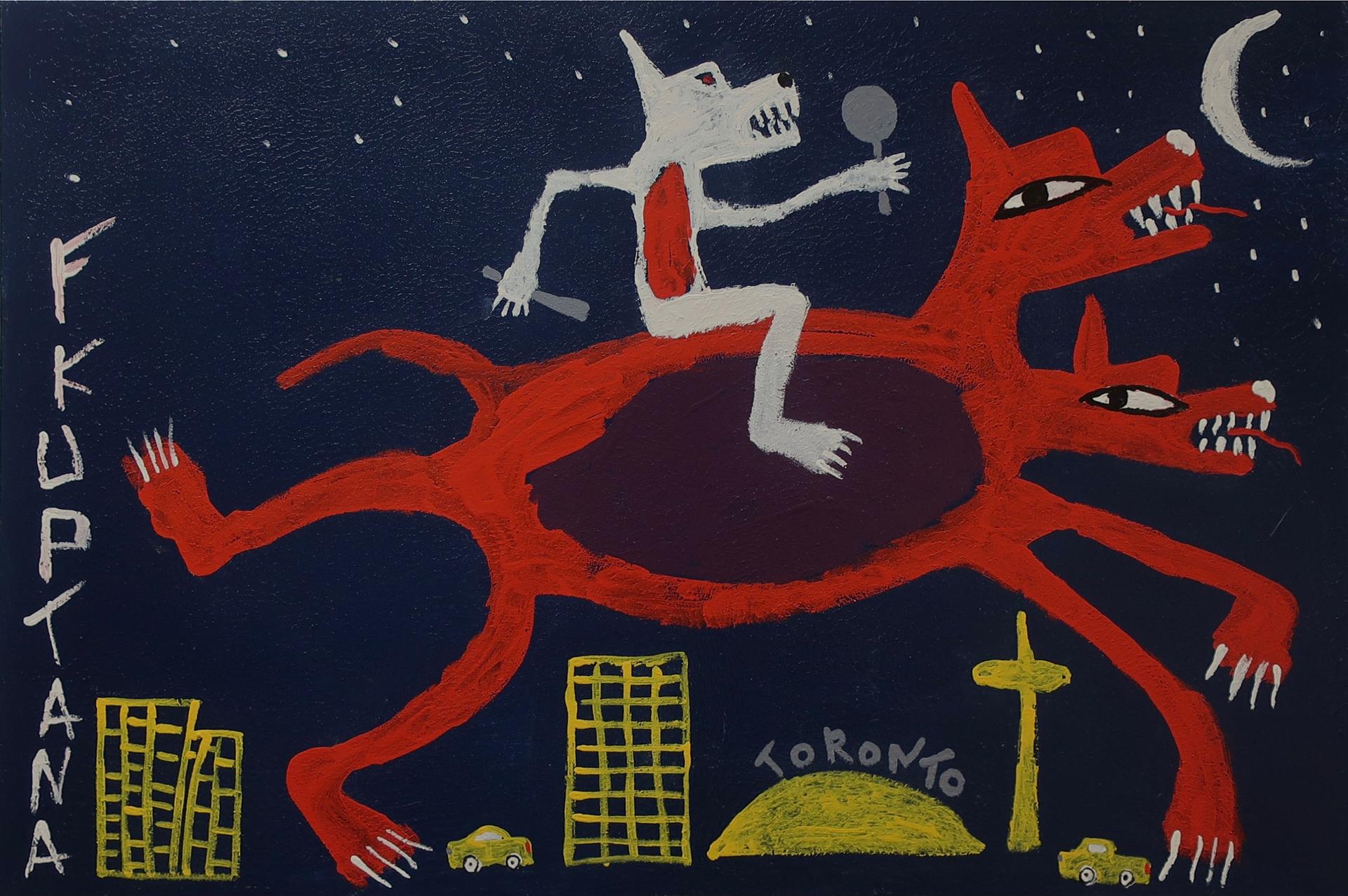 Floyd Kuptana (1964-2021) - Untitled (Flight Over Toronto)