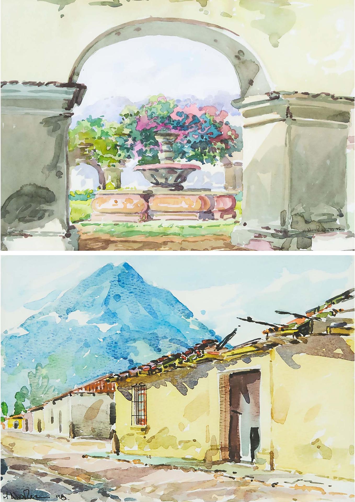 Mabel Alvarez - Garden View And Fountain