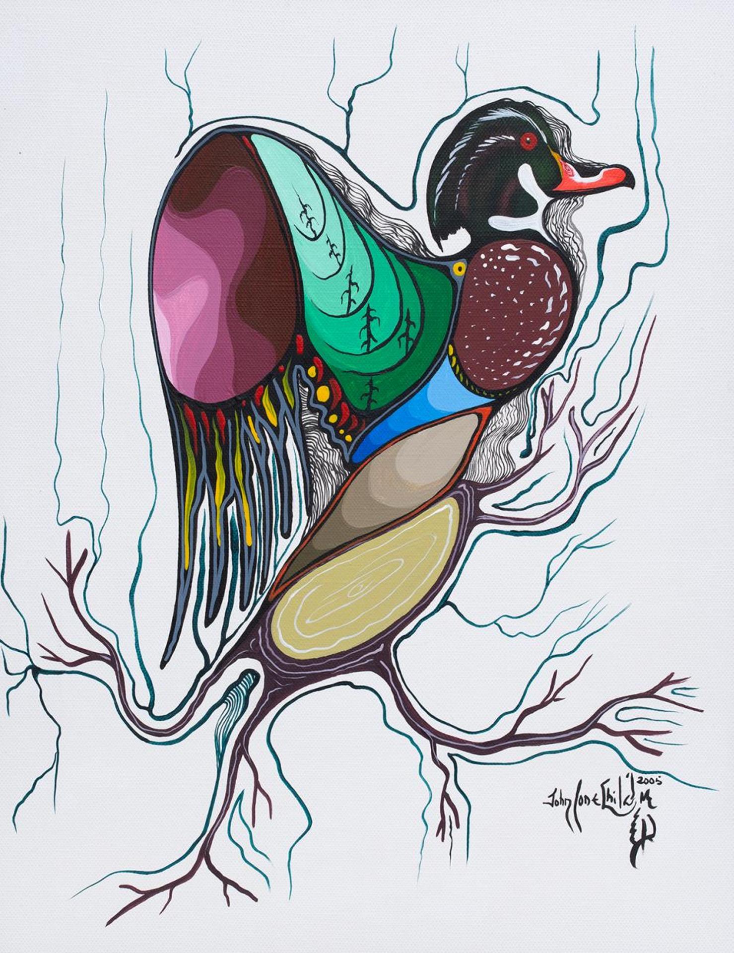 John Lonechild (1962-2020) - Untitled - Mallard Duck