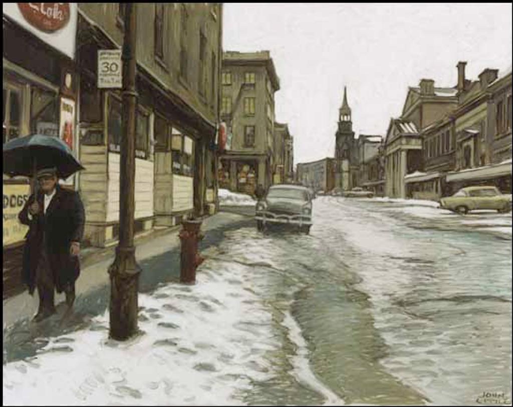 John Geoffrey Caruthers Little (1928-2024) - Rue St-Paul d'autrefois, Montréal (1958)