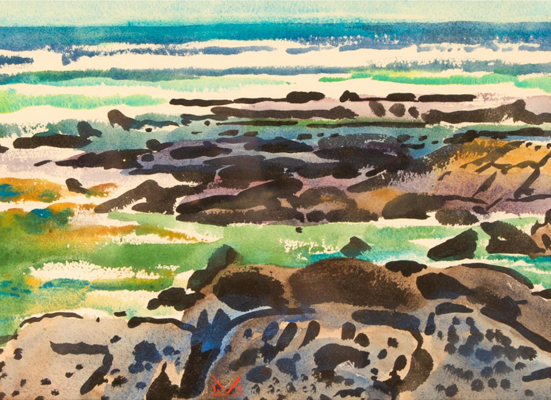 Illingworth Holey (Buck) Kerr (1905-1989) - Rough Day Napilii, Maui, 1976