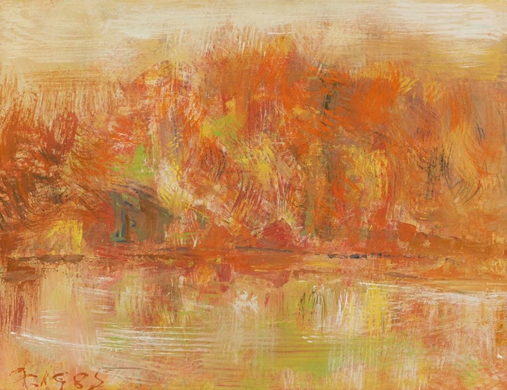 Michael Forster (1907-2002) - Abstract Landscape in Orange