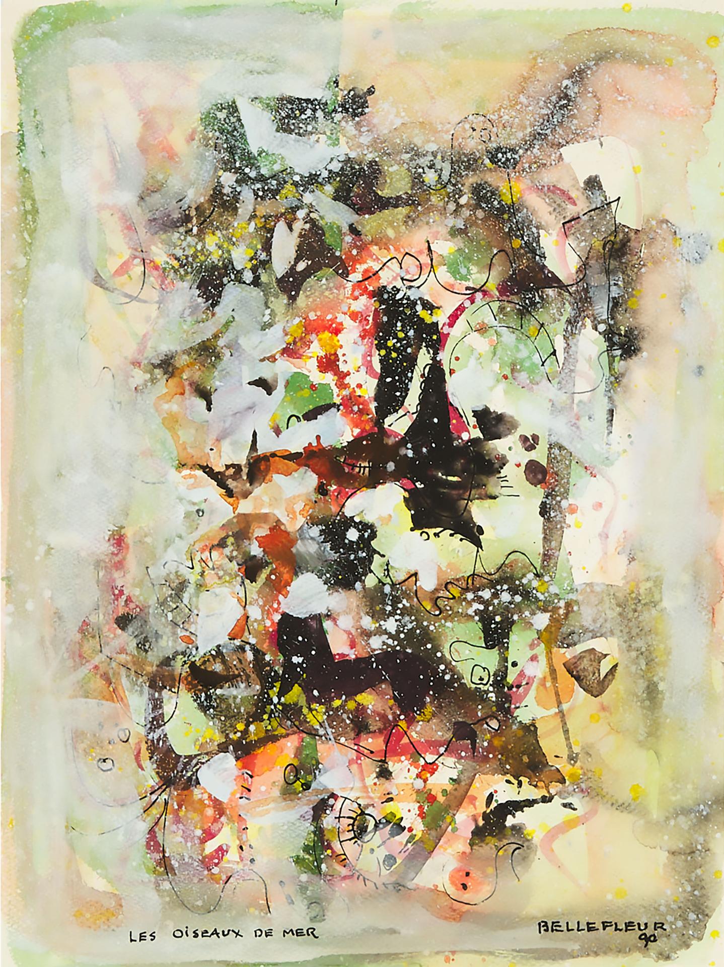 Léon Bellefleur (1910-2007) - Les Oiseaux De Mer, 1990