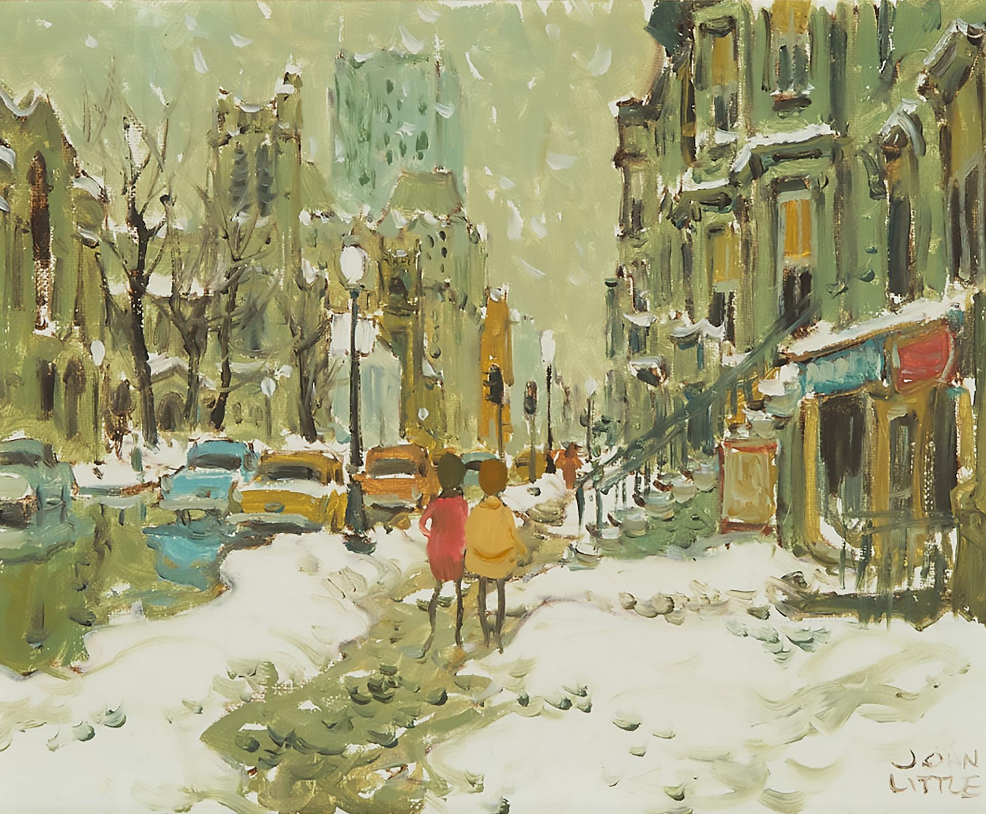 John Geoffrey Caruthers Little (1928-2024) - Sherbrooke St. From Guy, Montreal, 1964