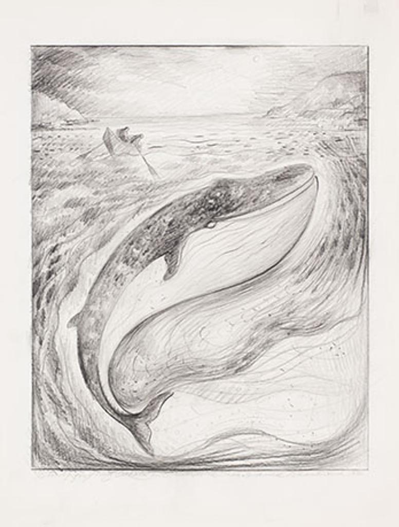David Lloyd Blackwood (1941-2022) - Study for Young Whale in Greenspond Tickle