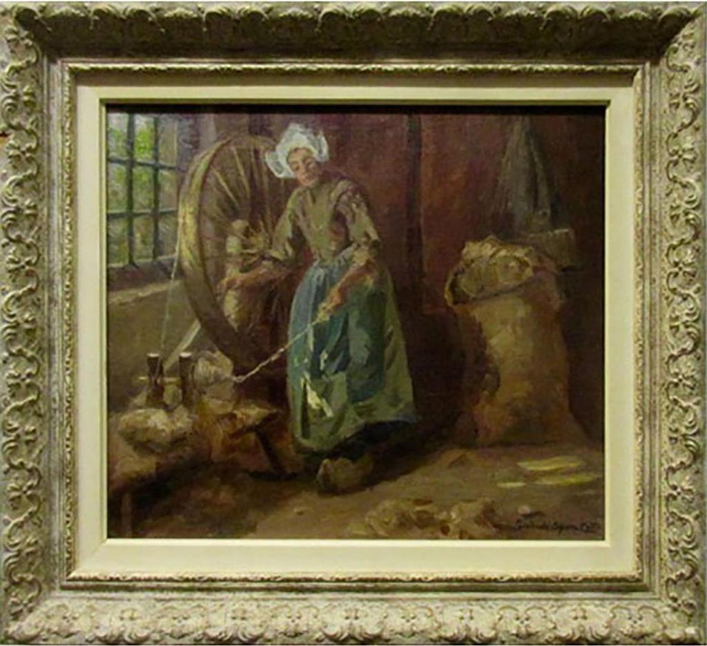 Gertrude Eleanor Spurr Cutts (1858-1941) - Dutch Woman Winding Wool