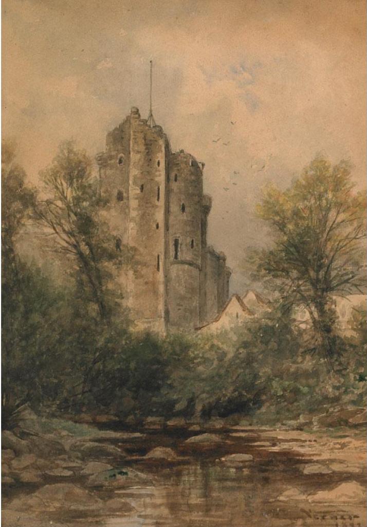 Frederick Arthur Verner (1836-1928) - Castle By The Stream