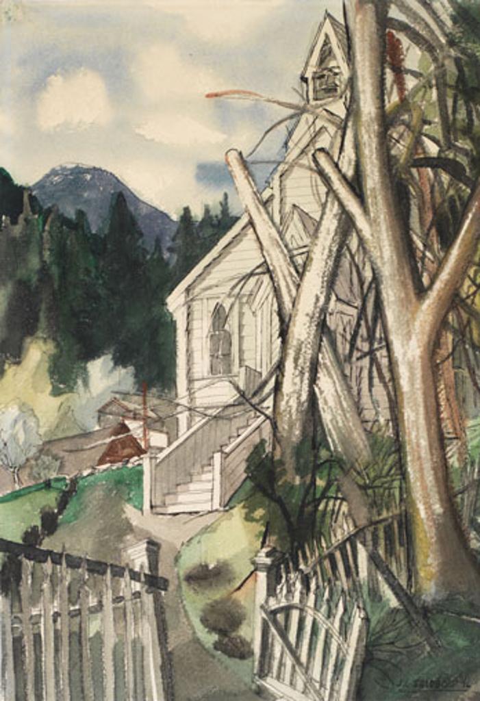 Jack Leaonard Shadbolt (1909-1998) - The Old Church, Lytton, BC