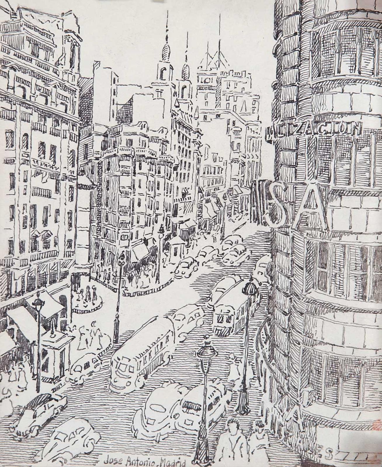 James (Jim) McLaren Nicoll (1892-1986) - Avenida Jose Antonio, Gran Via, Madrid