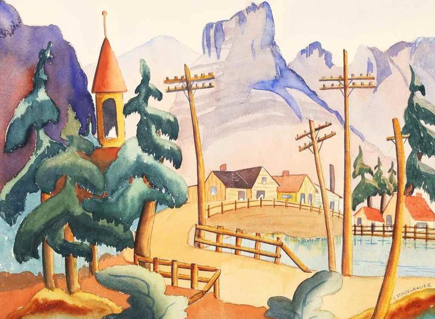 Isabel Stadelbauer (1909-2004) - Policemans Creek, Canmore; 1941