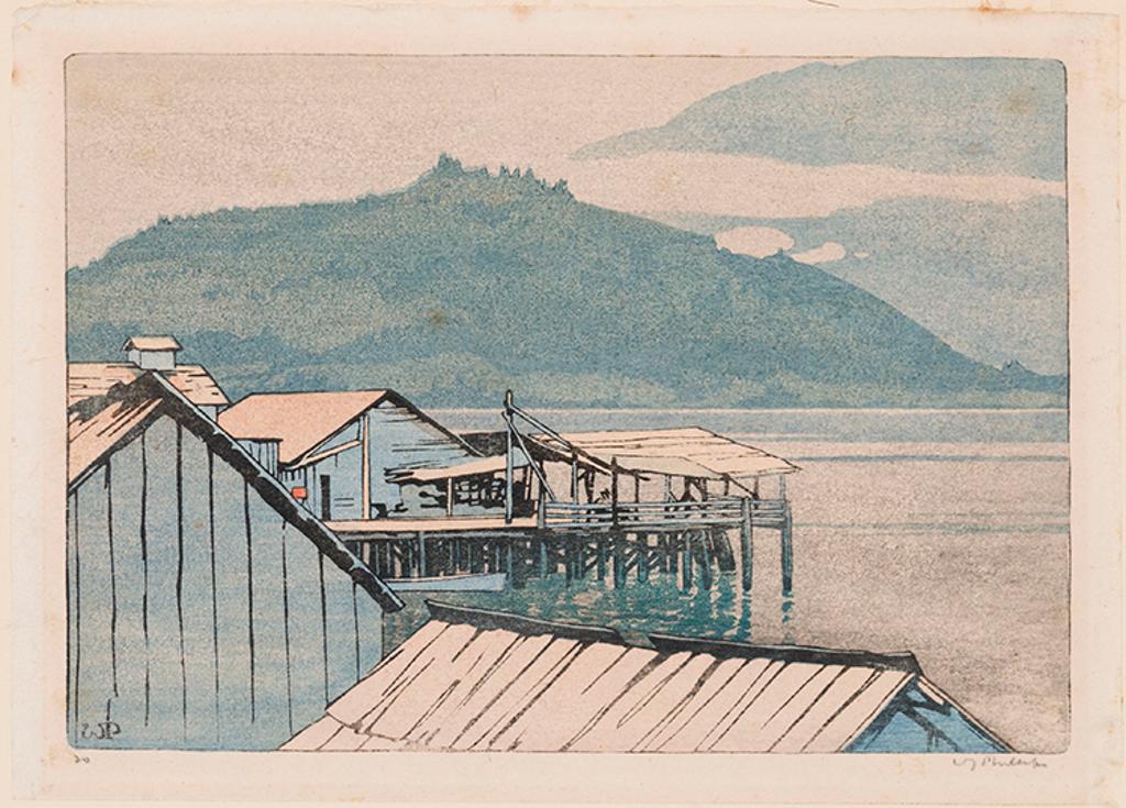 Walter Joseph (W.J.) Phillips (1884-1963) - The Waterfront, Alert Bay, British Columbia