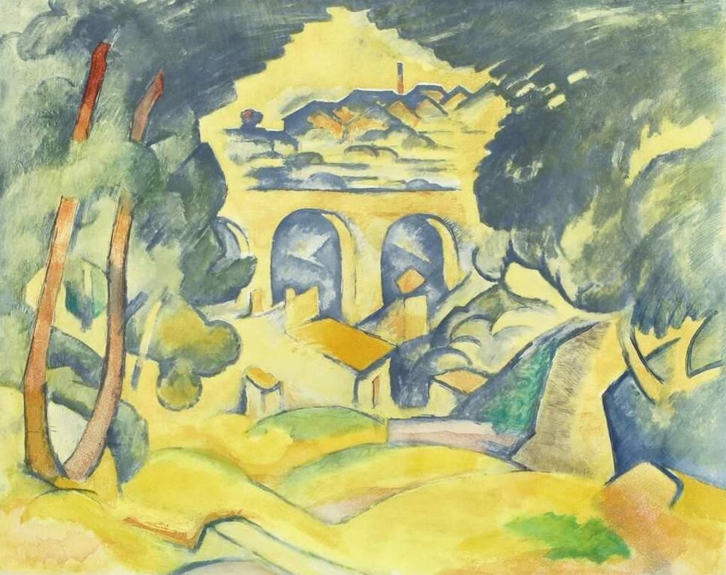 Georges Braque (1882-1963) - Le Viaduc De Lestaque; Ca 1950