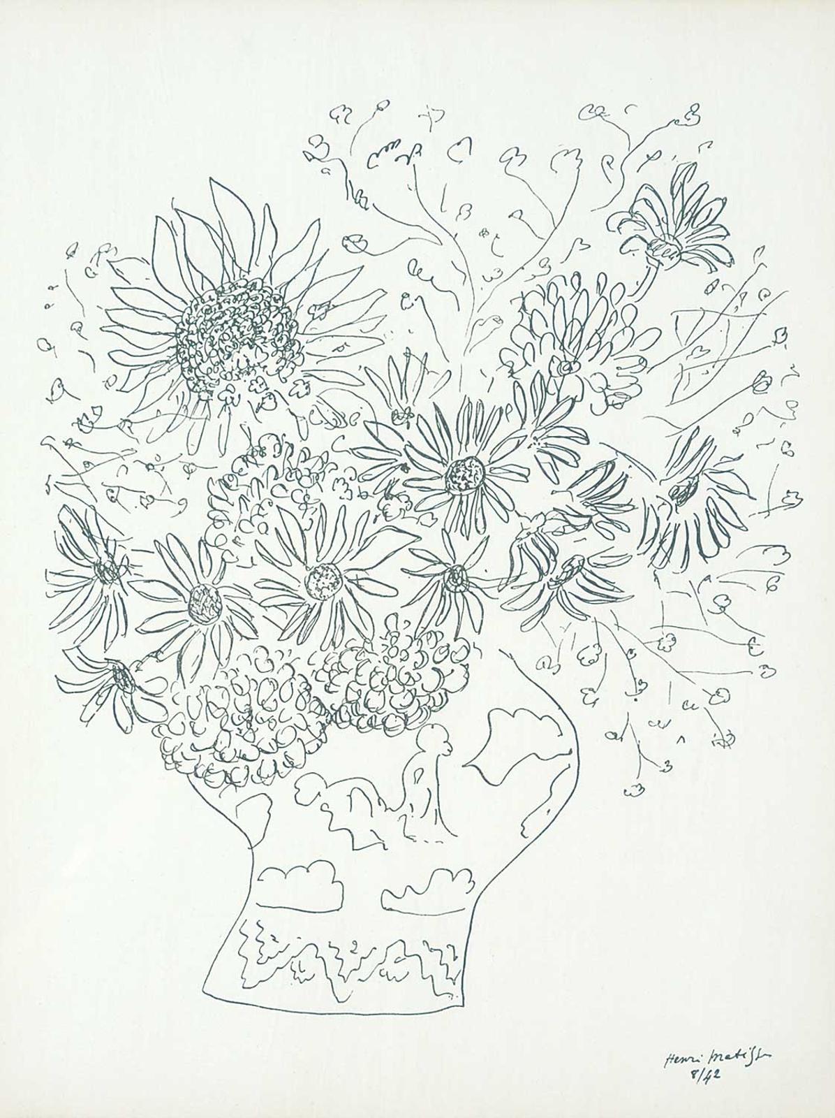 Henri Matisse (1869-1954) - Untitled - Floral Still Life  #8/42