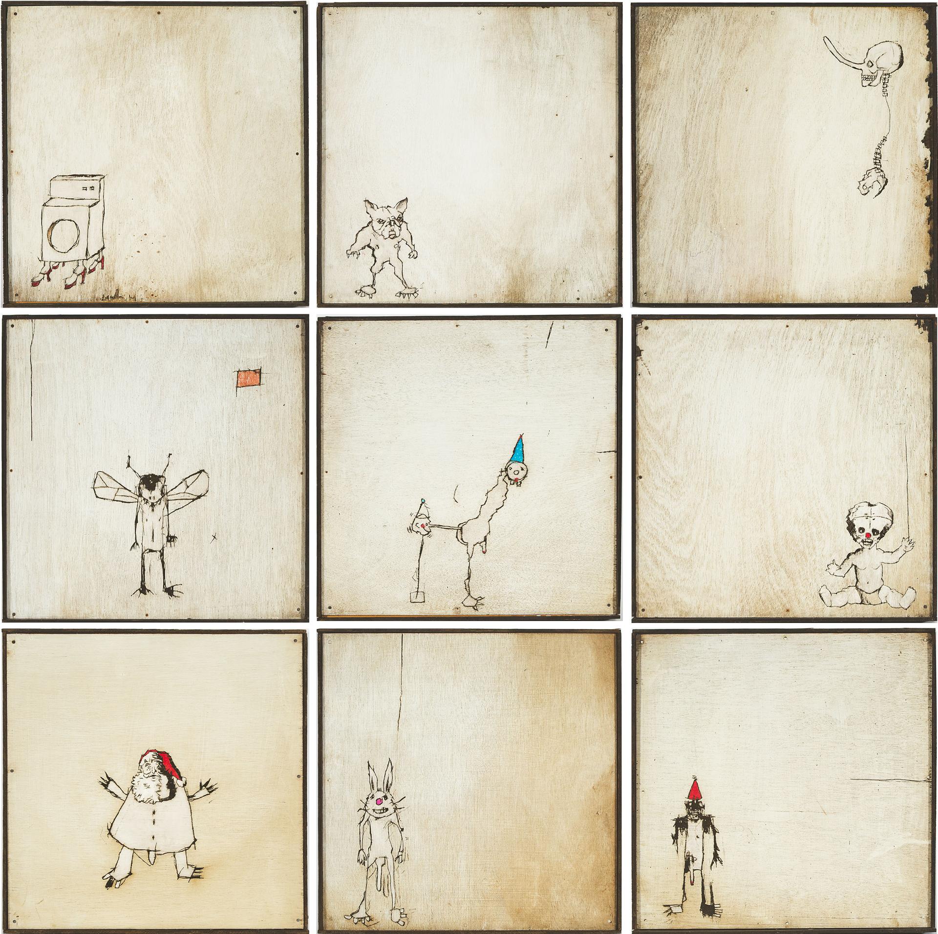 Fred Laforge - Nine Figural, Animal And Machine Studies Including: