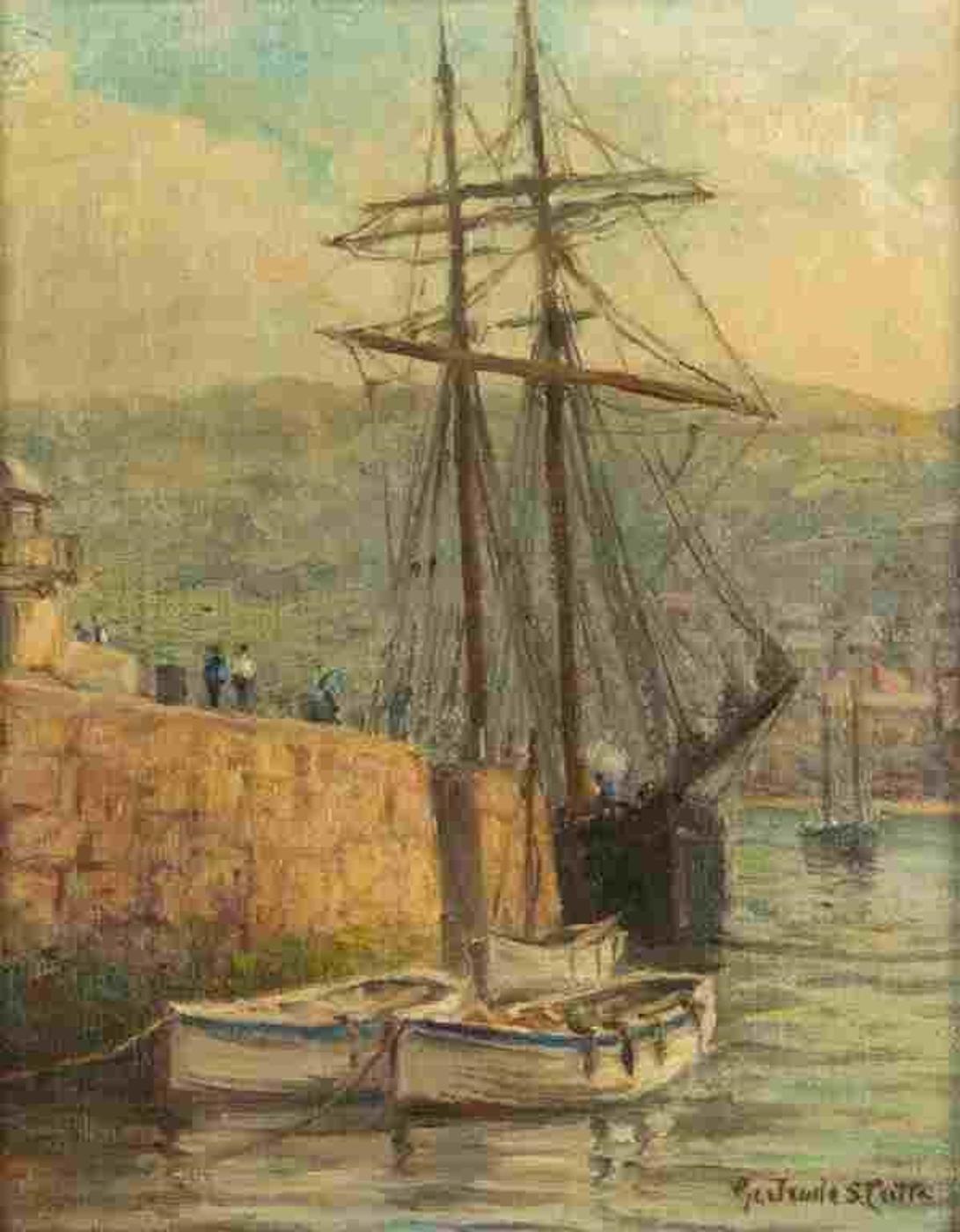 Gertrude Spurr Cutts (1858-1941) - The Pier, St. Ives