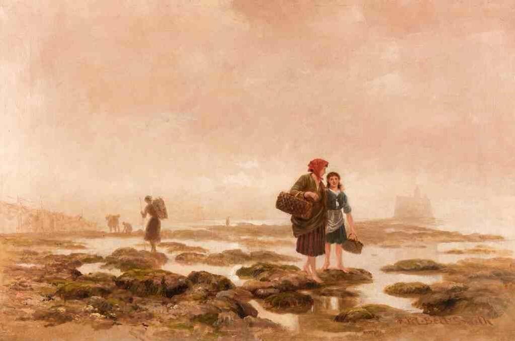 Frederic Martlett Bell-Smith (1846-1923) - Landscape (figures in a desolate landscape)