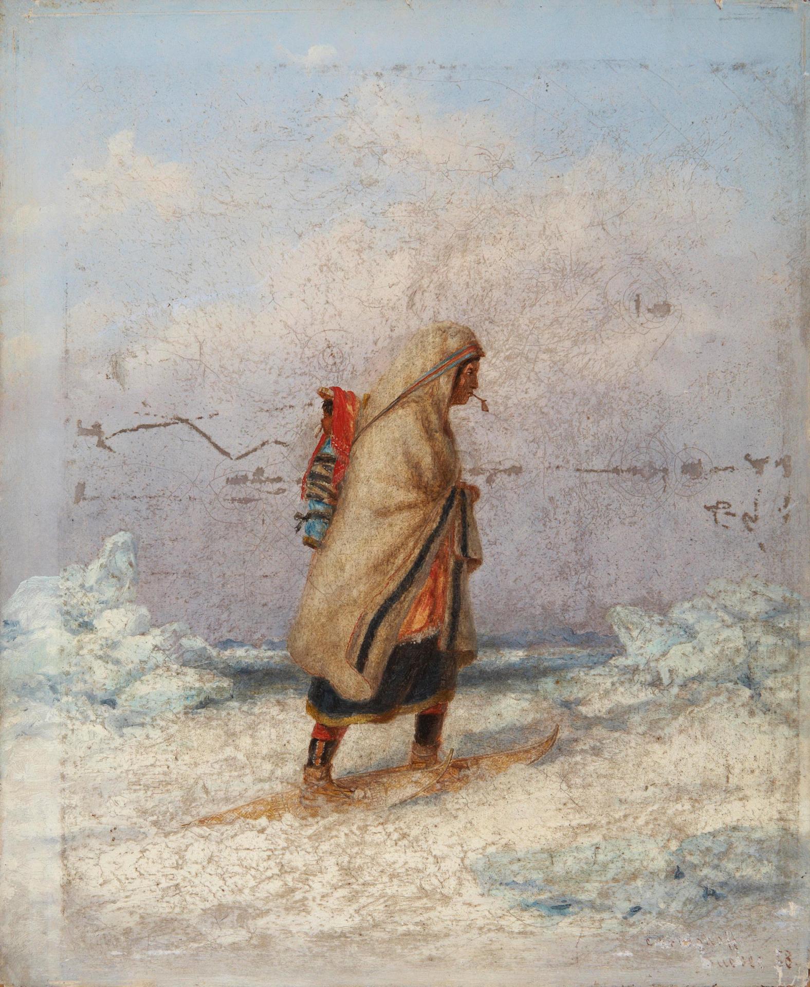 Cornelius David Krieghoff (1815-1872) - Moccasin Seller and Trapper