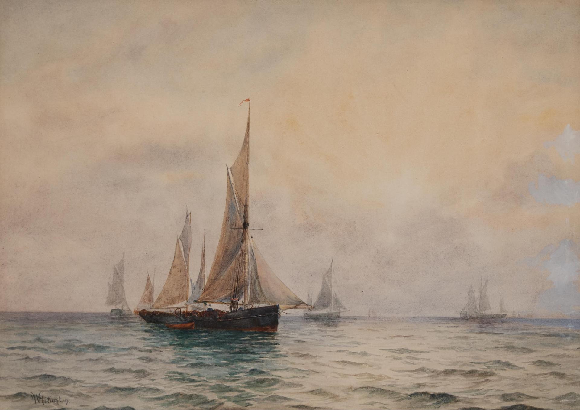 William George Whittington (1903-1958) - Early Morning Off Ramsgate