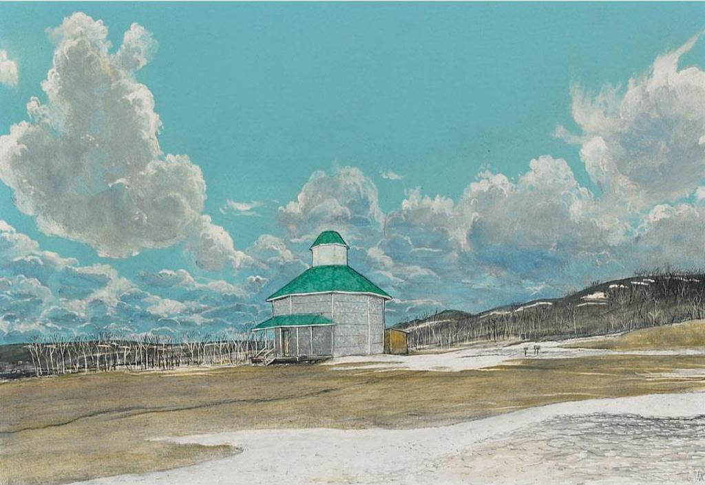William Kurelek (1927-1977) - Minnedosa Golf Course, Early Spring