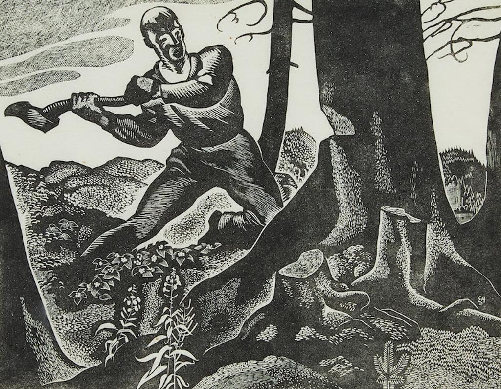 Edwin Headley Holgate (1892-1977) - The Woodchopper