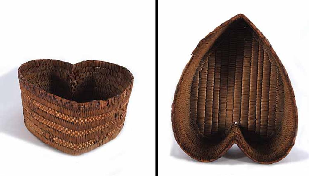 First Nations Basket School - Untitled - Heart Shaped Basket