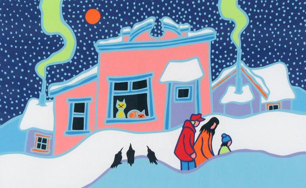 Ted Harrison (1926-2015) - Cathouse; 1988